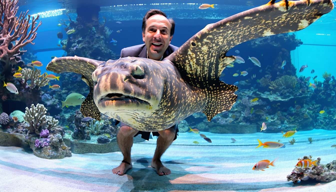 Marine animal encounter at Aquaventure World Dubai