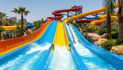 Exciting water slides and attractions at Aquaventure World Dubai Exciting water slides and attractions at Aquaventure World Dubai